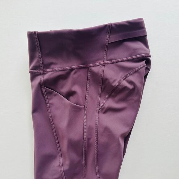 Lululemon Time To Sweat Crop Size 6 23" Smoked Mulberry Purple High Rise - Picture 7 of 11